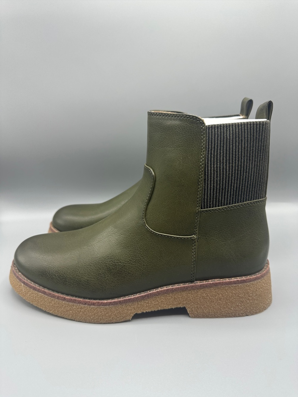Boc By Born Faux Leather Jayla Zip Up Boots Women’s Size 9 Dark Green